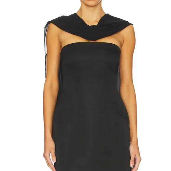 Casa Clara Tahlia Chiffon Scarf in Black - Picture 2 of 3